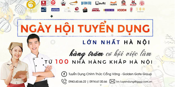 Ngày hội tuyển dụng quy tụ 100 Nhà hàng trên khắp Hà Nội 