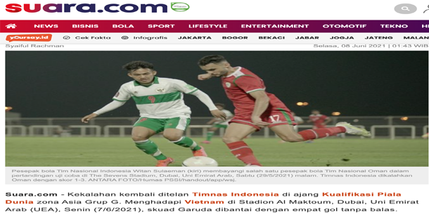 Phản ứng của truyền thông Indonesia khi đội bóng thua đậm ĐT Việt Nam 