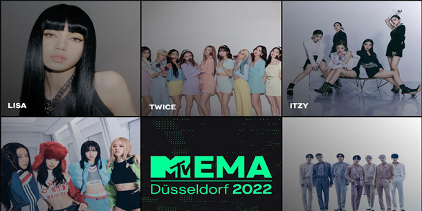 Blackpink - BTS - Seventeen - Itzy - Twice - Lisa - TXT vinh dự xuất hiện trong Đề cử MTV EMAs 2022 - Giải thưởng âm nhạc MTV Châu Âu