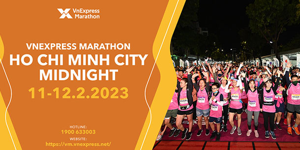 Giải chạy bộ 2023 - VnExpress Marathon Ho Chi Minh City Midnight - Khai xuân Quý Mão