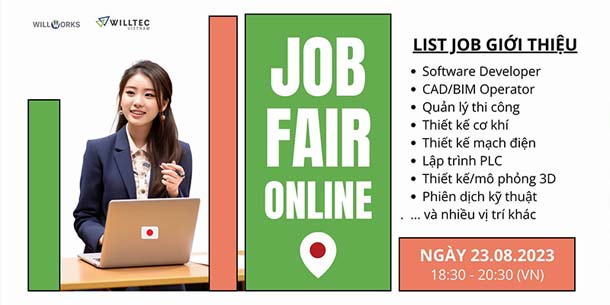 Job Fair Online - Tổng hợp Hot Job tại Nhật tháng 8.2023
