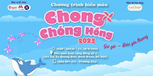 Chương trình hiến máu - Chong Chóng Hồng 2023