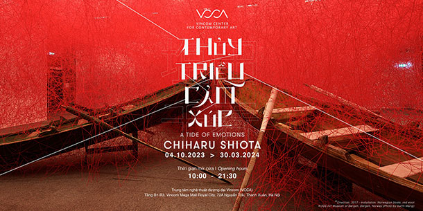 Triển lãm THỦY TRIỀU CẢM XÚC của nghệ sĩ CHIHARU SHIOTA.