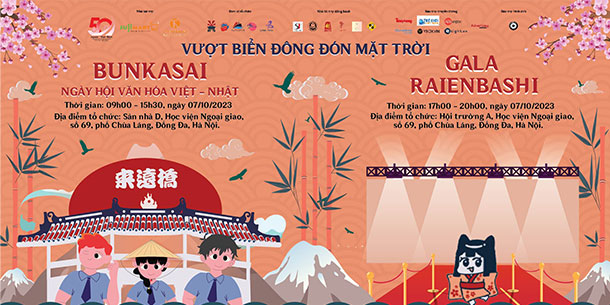 Ngày hội văn hóa Việt - Nhật: BUNKASAI và Đêm GALA nghệ thuật RAIENBASHI 2023