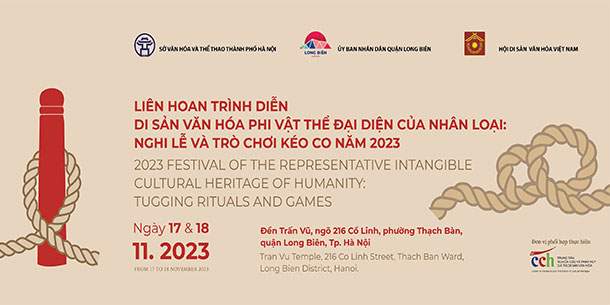 Liên hoan trình diễn di sản văn hóa phi vật thể đại diện nhân loại nghi lễ và trò chơi kéo co năm 2023.