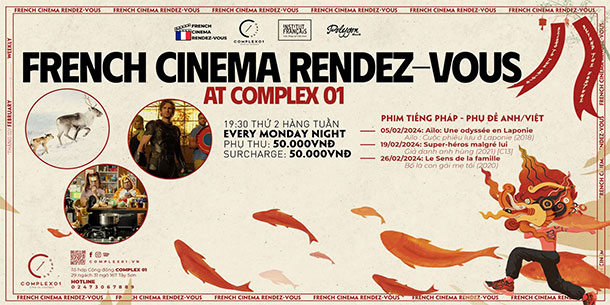 COMPLEX 01 x IFV x Polygon Musik: FRENCH CINEMA RENDEZ-VOUS | LỊCH PHIM THÁNG 02