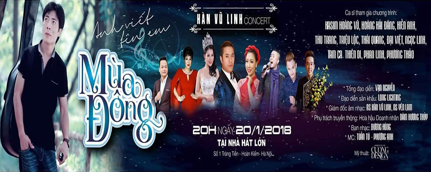 Đêm nhạc Hàn Vũ Linh "Anh viết tên mùa đông" 20-1-2018