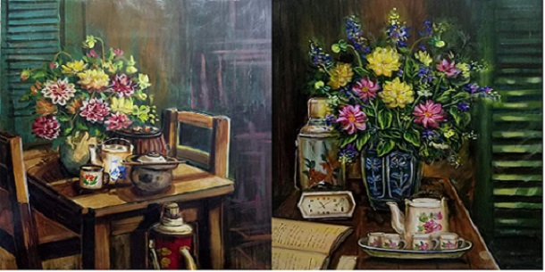 Triển lãm tranh online Tết truyền thống của họa sĩ Hoàng Việt Thắng