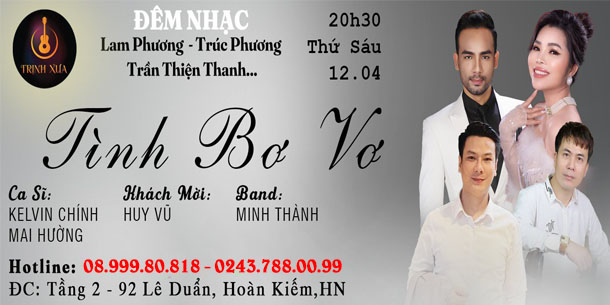 Đêm nhạc Lam Phương - Trúc Phương - Trần Thiện Thanh | TÌNH BƠ VƠ - Ngày 12.04.2024