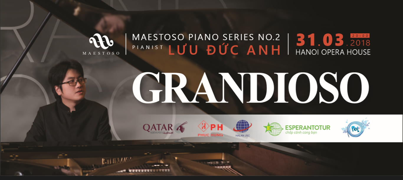 Hòa nhạc MAESTOSO PIANO SERIES NO.2 - GRANDIOSO - Pianist Lưu Đức Anh