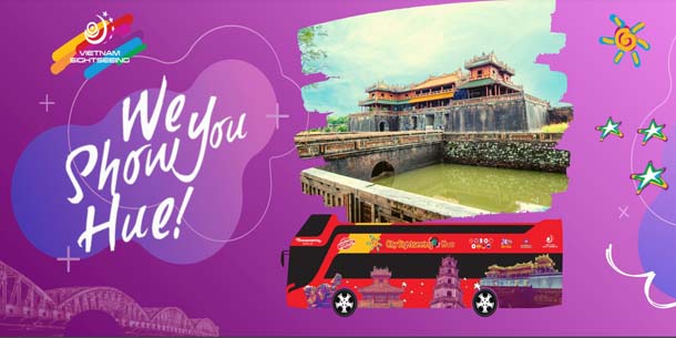 Vé xe bus 2 tầng ngắm cảnh tại Huế - Vietnam Sightseeing
