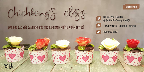 Lớp học làm bánh cho bé Chichbong's class