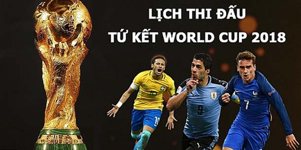 Xem Lịch Thi Đấu World Cup 2018 Vòng Tứ Kết