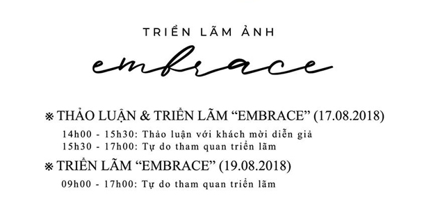 Buổi thảo luận & Triển lãm ảnh Embrace