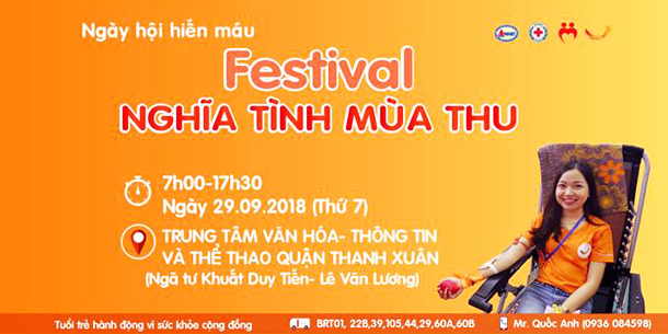 Ngày hội hiến máu - Festival NGHĨA TÌNH MÙA THU 2018