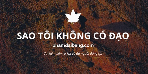 BUỔI NÓI CHUYỆN - SAO TÔI KHÔNG CÓ ĐẠO
