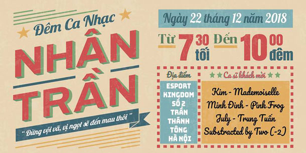 Đêm ca nhạc Nhân Trần - ngày 22.12.2018