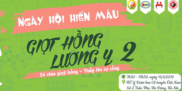 Ngày hội hiến máu - Giọt Hồng Lương Y 2019