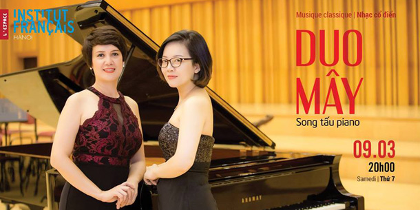 Song tấu Piano - Duo Mây tại Hà Nội ngày 9.3.2019
