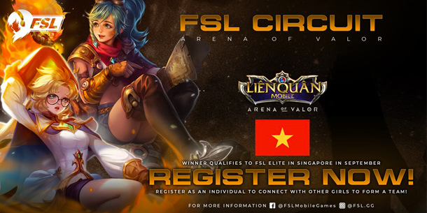 Mở đăng ký giải đấu - Female Esports League Liên Quân Vietnam