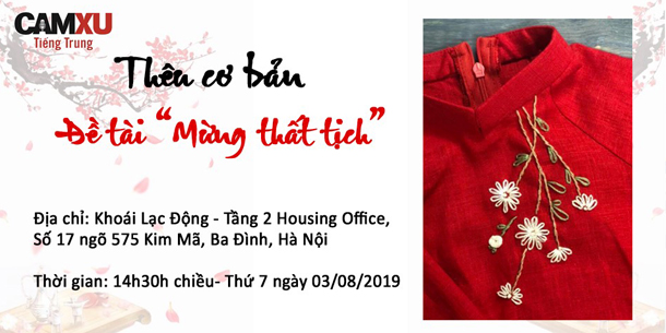 Workshop Thêu tay cơ bản - Mừng Thất Tịch