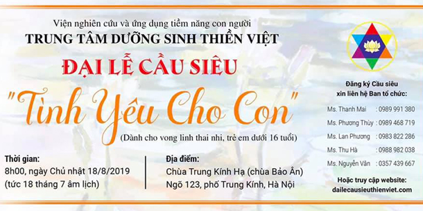 ĐẠI LỄ CẦU SIÊU "TÌNH YÊU CHO CON" 2019