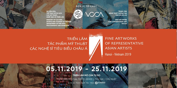 Triển lãm Tác phẩm mỹ thuật của các nghệ sĩ tiêu biểu châu Á