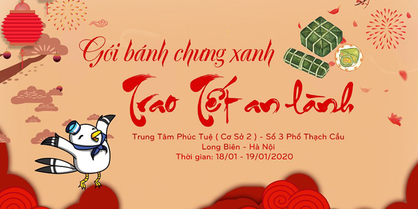 Gói bánh chưng xanh - Trao Tết an lành