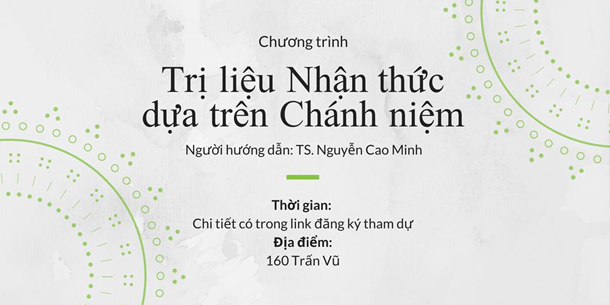 Khóa học Trị liệu Nhận thức dựa trên Chánh niệm