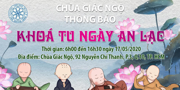 Khóa tu NGÀY AN LẠC tại Chùa Giác Ngộ