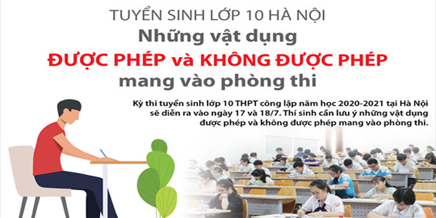  Thi vào lớp 10 Hà Nội: Những vật dụng được phép và không được phép mang vào phòng thi