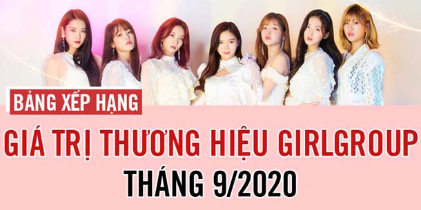 Bảng xếp hạng giá trị thương hiệu nhóm nhạc nữ Kpop - Tháng 9