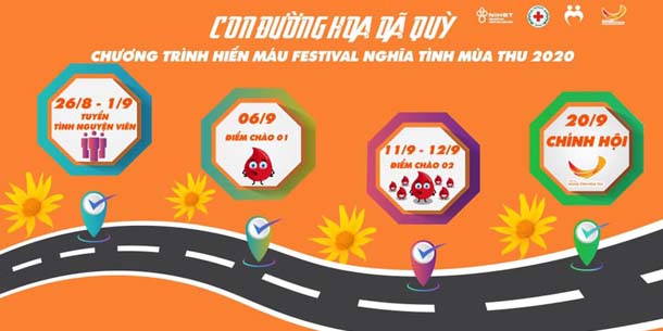 CHƯƠNG TRÌNH HIẾN MÁU FESTIVAL NGHĨA TÌNH MÙA THU 2020