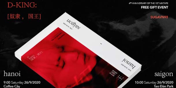 Event Freecup D KING: [奴隶 ， 国王] do SUGA - 1st Vietnamese Fanpage tổ chức