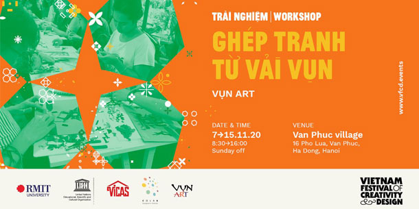 Trải nghiệm ghép tranh từ vải vụn