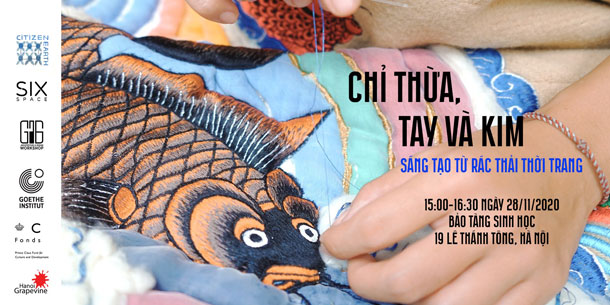 Workshop: Chỉ thừa, tay và kim: Sáng tạo từ rác thải thời trang