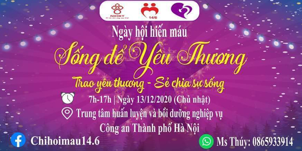 Ngày hội hiến máu "Sống để yêu thương 2020"