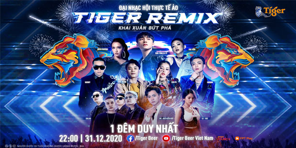 Sự kiện countdown: KHAI XUÂN BỨT PHÁ CÙNG ĐẠI NHẠC HỘI THỰC TẾ ẢO TIGER REMIX 2021