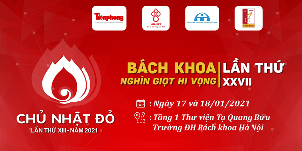 NGÀY HỘI HIẾN MÁU "CHỦ NHẬT ĐỎ" - LẦN THỨ XIII