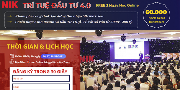Khóa học online miễn phí - Trí Tuệ Đầu Tư