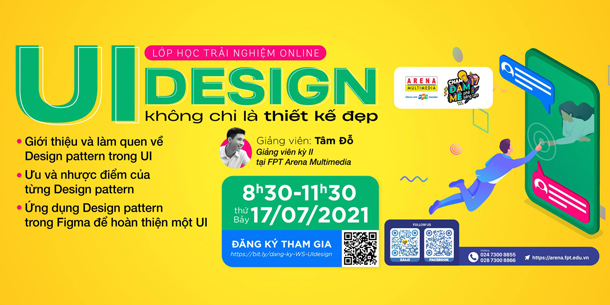 Lớp học trải nghiệm Online - UI Design - không chỉ là thiết kế đẹp