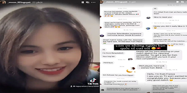 Fan quốc tế ầm ầm follow Hot girl bắn cung Ánh Nguyệt sau màn trình diễn ấn tượng tại Olympic Tokyo
