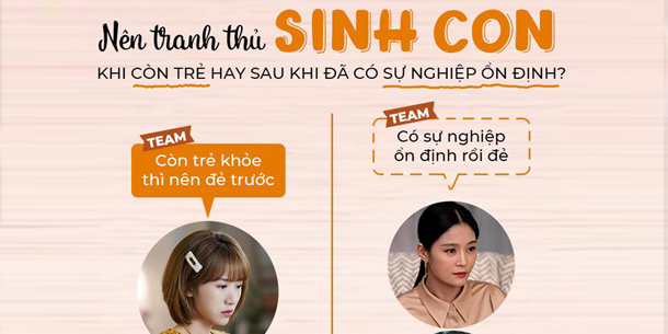Bộ phim THẬT LÒNG YÊU EM gây tranh cãi về vấn đề nên tranh thủ SINH CON KHI CÒN TRẺ hay chờ sau khi CÓ SỰ NGHIỆP VỮNG VÀNG?