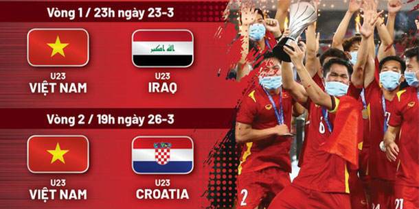 Chi tiết lịch thi đấu của U23 Việt Nam tại U23 Dubai Cup