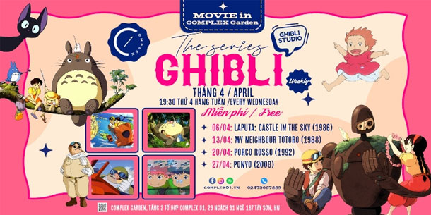 Sự kiện không thể bỏ lỡ cho fan Studio Ghibli: MOVIE in COMPLEX Garden | THE SERIES: GHIBLI STUDIO