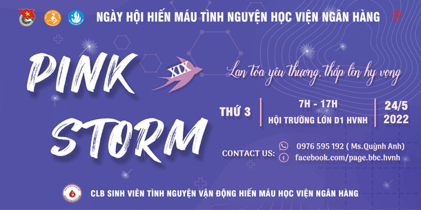 Ngày hội hiến máu tình nguyện Học viện Ngân hàng - Pink Storm 