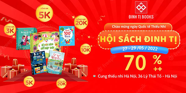 [Hà Nội] Hội sách Đinh Tị - Chào mừng ngày Quốc tế Thiếu Nhi