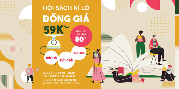 Hội sách kí lô 2022 - đồng giá 59k/kg - Phố đi bộ Hồ Gươm