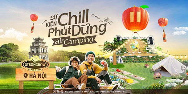 Sự kiện Chill phút dừng - Air camping cùng Strongbow