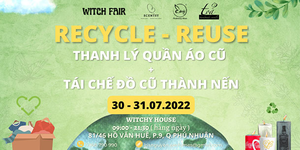 Ngày hội tái chế nến - Thanh lý quần áo cũ